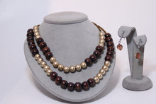 Load image into Gallery viewer, Wood Beaded Necklace Set