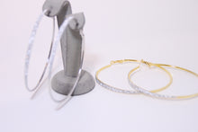 Load image into Gallery viewer, Shimmer Round Hoop Earrings
