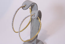 Load image into Gallery viewer, Shimmer Tear Drop Hoop Earrings
