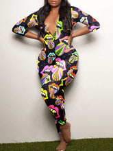 Load image into Gallery viewer, Lip Print Jumpsuit
