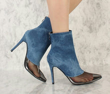 Load image into Gallery viewer, Two Tone Booties Heels
