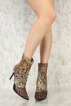 Load image into Gallery viewer, Two Tone Booties Heels
