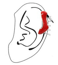 Load image into Gallery viewer, Red Pumps Cuff Earrings

