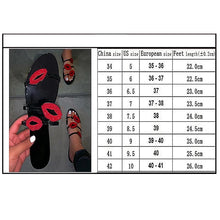 Load image into Gallery viewer, Crystal Lip Flat Slippers Sandals
